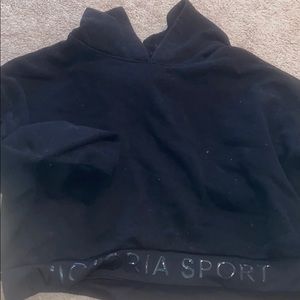 Black workout hoodie